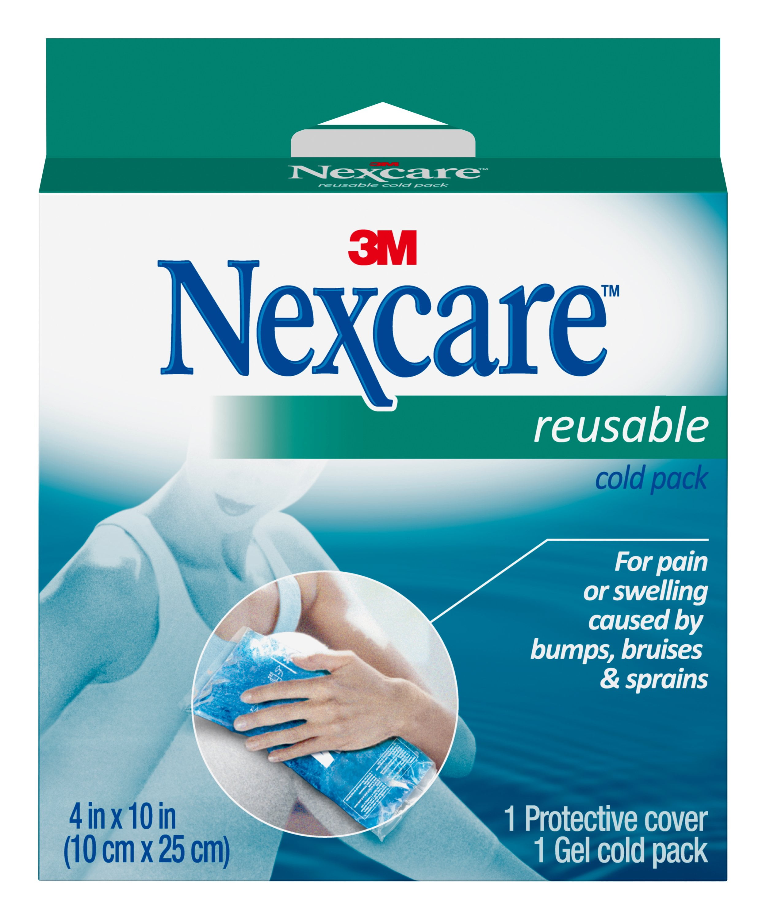 Nexcare Reusable Cold Pack, 4 in x 10 in