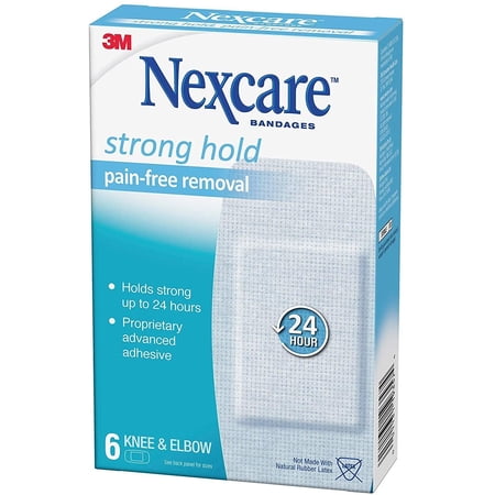Nexcare Sensitive Skin Bandages,Knee and Elbow 6 ea Pack of 4