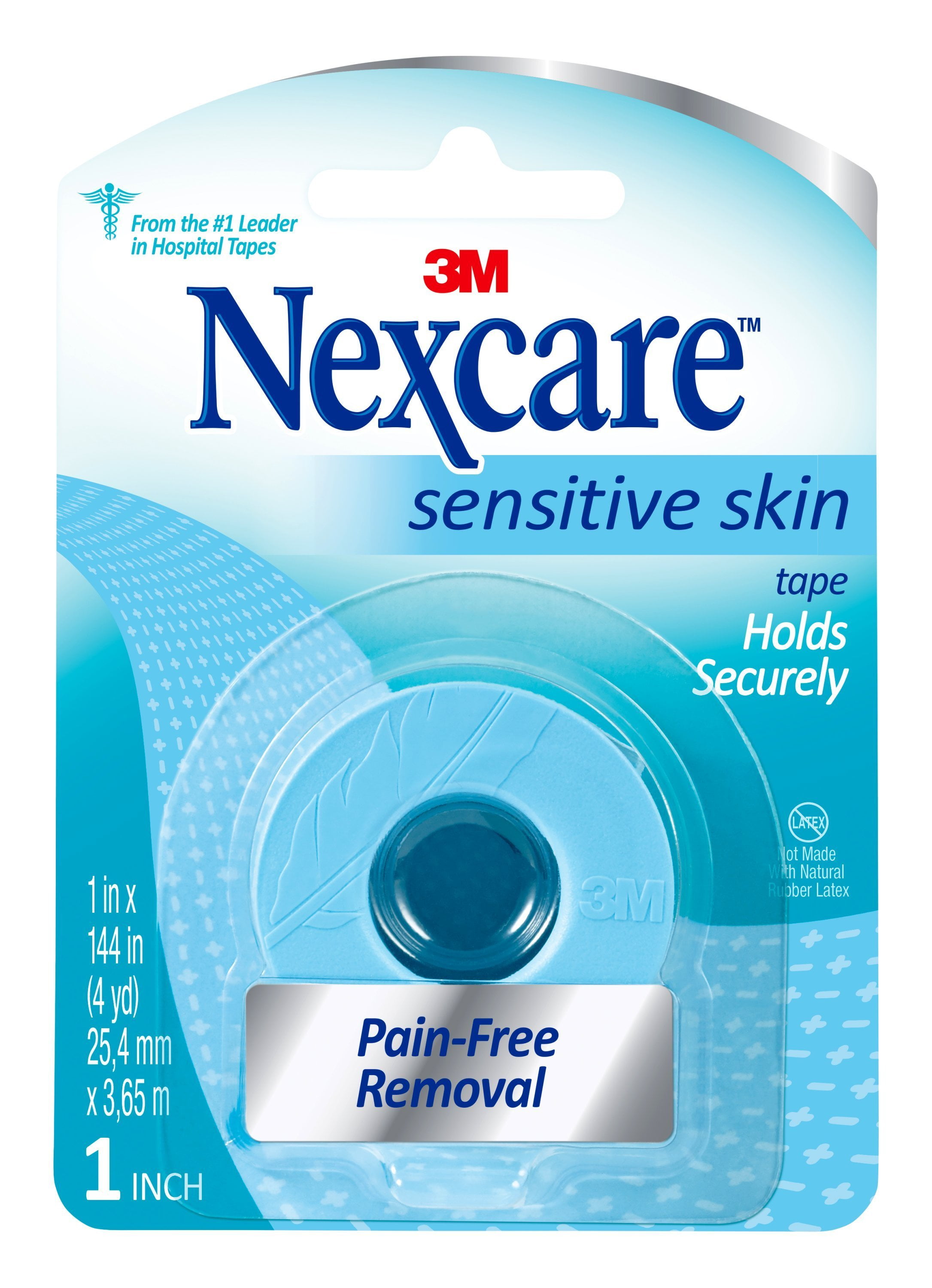Nexcare Sensitive Skin Tape-Pain Free Removal Hold Securely 1 in, 6-Pack