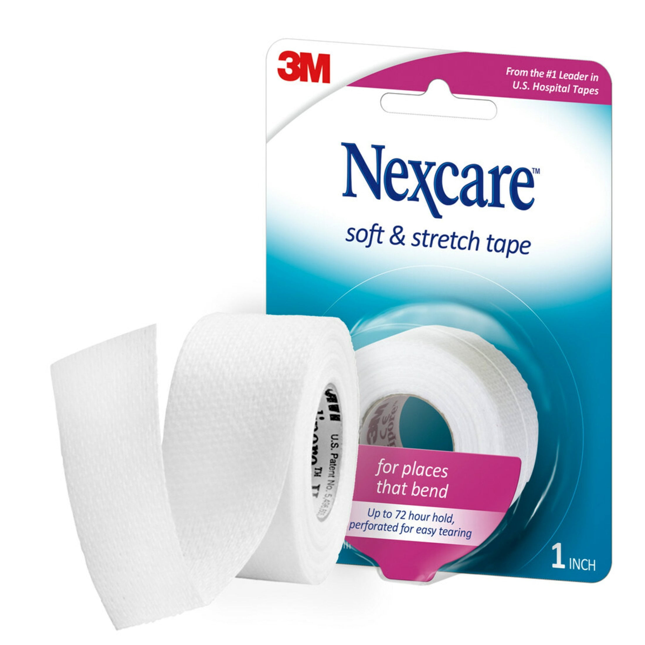 Nexcare Soft & Stretch First Aid Tape, 1 in x 6 yds