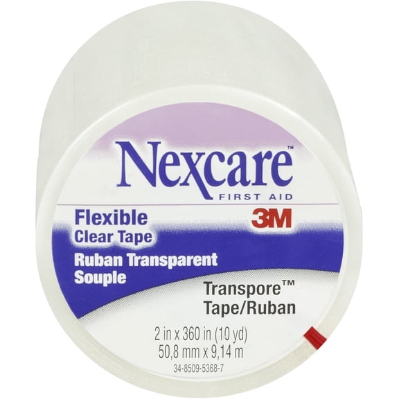 Nexcare Transpore Flexible Clear Tape 2 Inches X 10 Yards 10 Yards (Pack of 4)