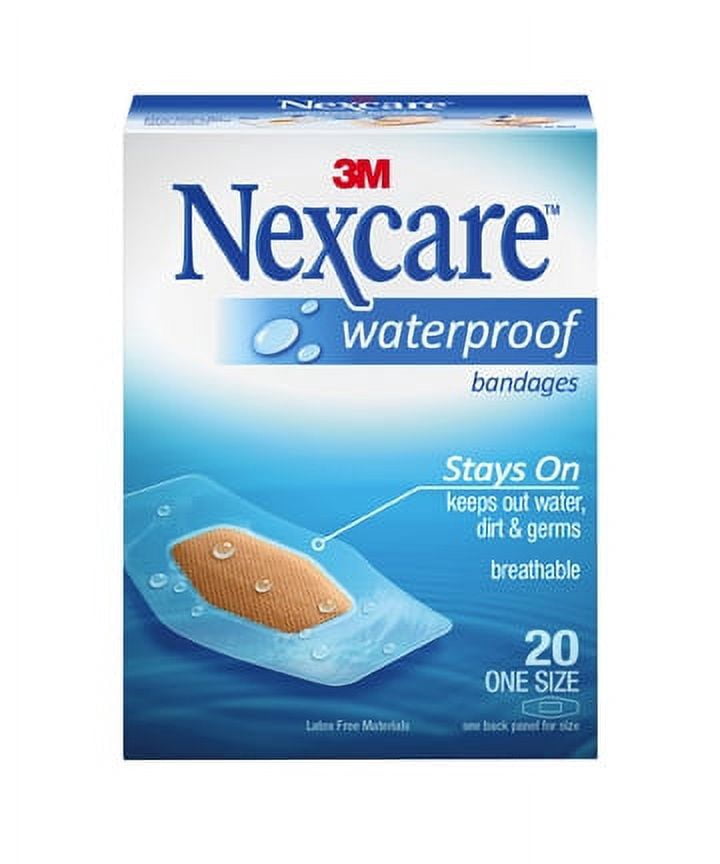 Nexcare Waterproof Bandages 586-20PB, 20 ct