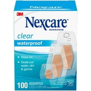 Nexcare Waterproof Bandages Family Pack, Assorted Sizes, Tan, 100 Count