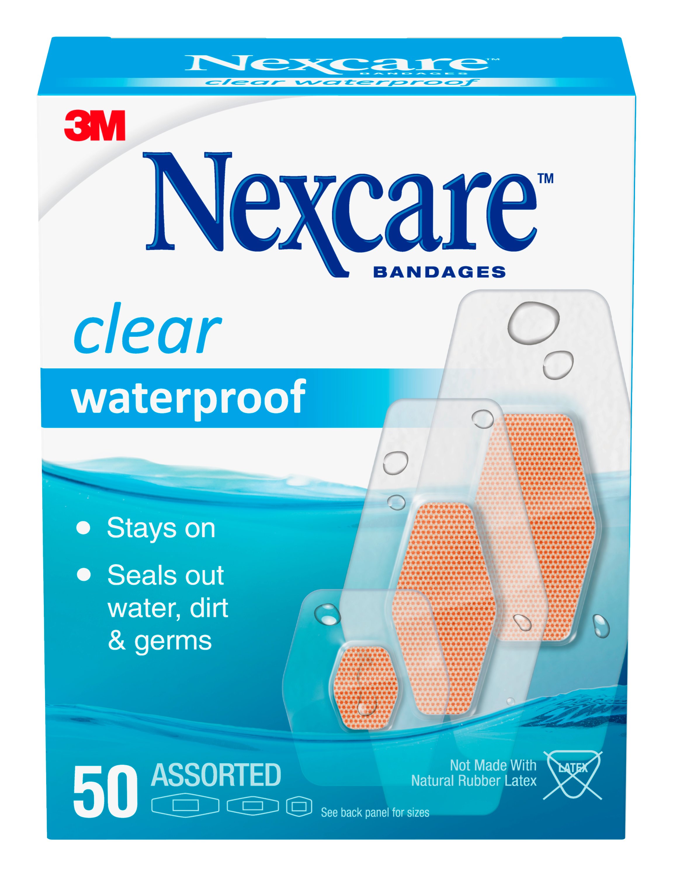 Nexcare Waterproof Bandages - Pack of 50 Bandages - image 1 of 19