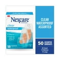 thumbnail image 1 of Nexcare Waterproof, Clear Bandages, Assorted Sizes, 50/Box (43250), 1 of 6