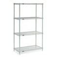 thumbnail image 1 of Nexel® 4 Shelf Nexelate® Silver Epoxy Wire Shelving Unit Starter 42"W x 21"D x 74"H, 1 of 1