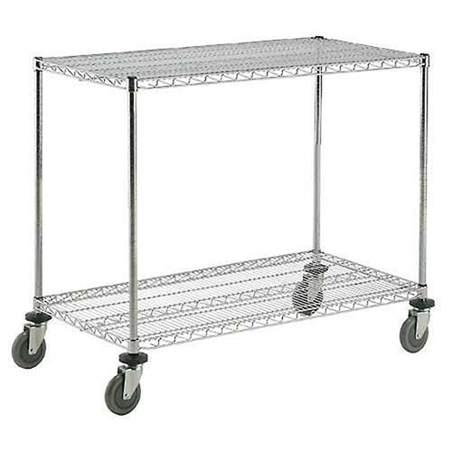 Nexel® Adjustable Chrome Wire Shelf Cart w/2 Shelves 800 Ib. Capacity 36"L x 24"W x 40"H