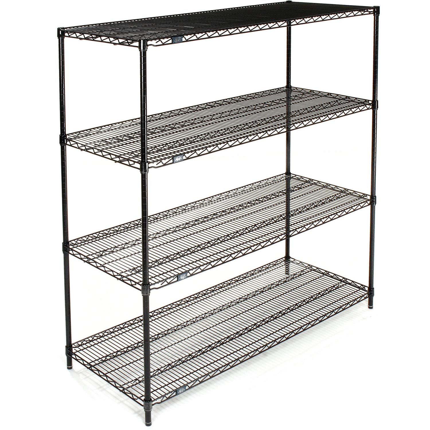 Nexel Wire Shelving, Black Epoxy, 54"W X 18"D X 63"H - Walmart.com