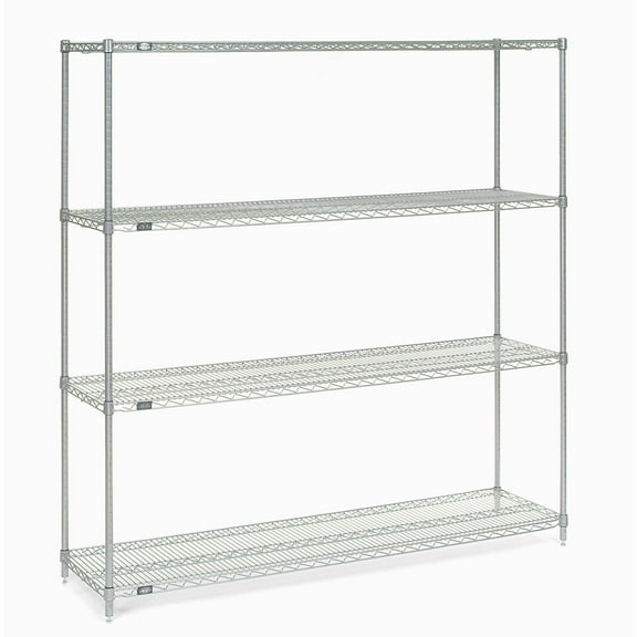 Nexel 18727C Nexel Chrome Wire Shelving, 72"W X 18"D x 74"H