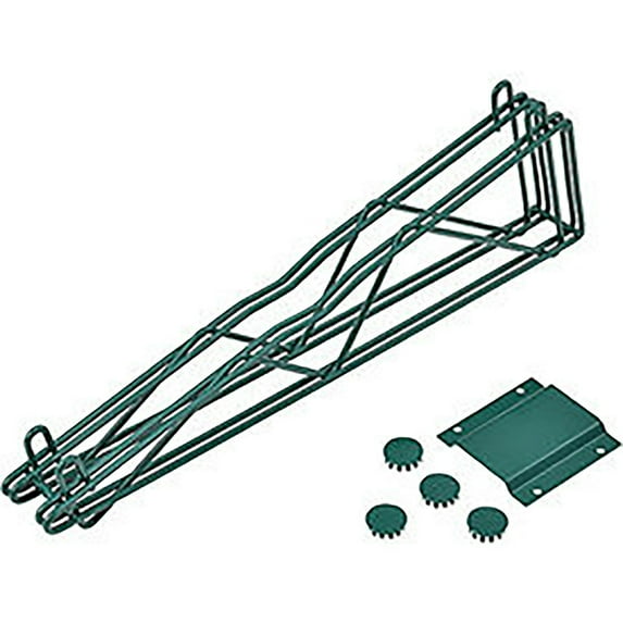 Nexel Poly-Green Fixed Double Shelf Wall Mount Bracket 21""D