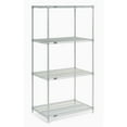 thumbnail image 1 of Nexel Poly-Z-Brite® 5 Tier Wire Shelving Starter Unit, 30"W x 21"D x 63"H, 1 of 1