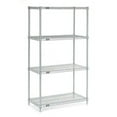 thumbnail image 1 of Nexel 4 Shelf Nexelate Silver Epoxy Wire Shelving Unit Starter 30""W x 14""D x 7, 1 of 1