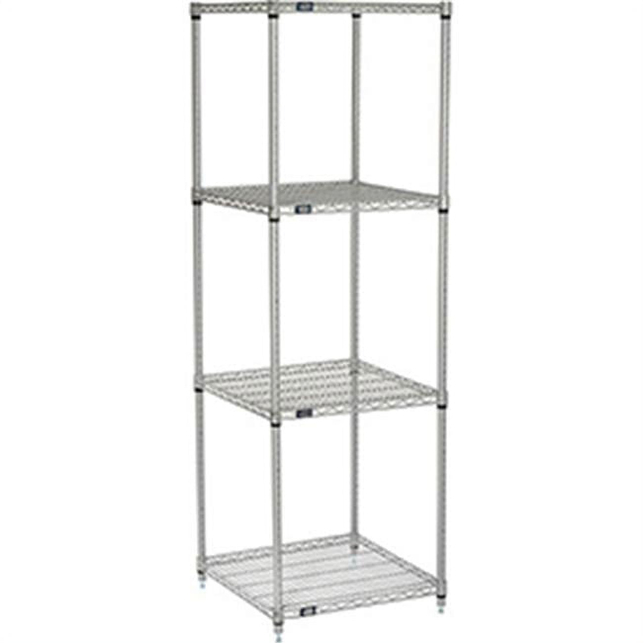 Nexel 24247EP Adjustable Shelf Rack Storage Organizer, Silver Epoxy