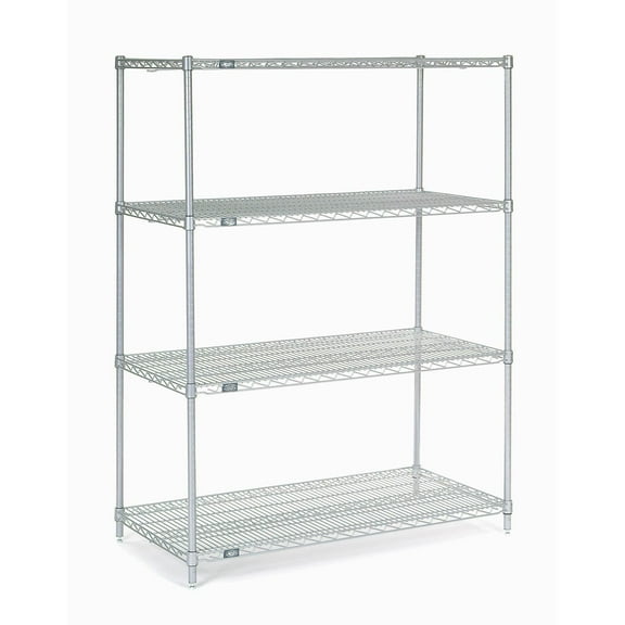 Nexel 24546C Nexel Chrome Wire Shelving, 54"W X 24"D x 63"H