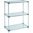 thumbnail image 1 of Nexel Galvanized Steel, 3 Tier, Solid Shelving Starter Unit, 42"Wx18"Dx34"H, 1 of 4