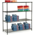thumbnail image 1 of Nexel 4 Shelf Black Epoxy Wire Shelving Unit Starter 54""W x 14""D x 86""H, 1 of 4
