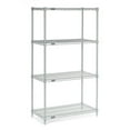 thumbnail image 1 of Nexel 4 Shelf Chrome Wire Shelving Unit Starter 36""W x 12""D x 86""H, 1 of 4