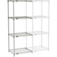 thumbnail image 1 of Nexel 5 Tier Silver Epoxy Wire Shelving Add-On Unit, 30"W x 24"D x 86"H, 1 of 4