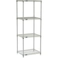 thumbnail image 1 of Nexel 5 Tier Silver Epoxy Wire Shelving Starter Unit, 30"W x 21"D x 86"H, 1 of 5
