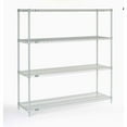 thumbnail image 1 of Nexel 5 Tier Silver Epoxy Wire Shelving Starter Unit, 54"W x 24"D x 63"H, 1 of 4