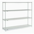 thumbnail image 1 of Nexel 5 Tier Silver Epoxy Wire Shelving Starter Unit, 60"W x 24"D x 63"H, 1 of 5