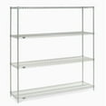 thumbnail image 1 of Nexel 5 Tier Stainless Steel Wire Shelving Starter Unit, 60"W x 18"D x 63"H, 1 of 4