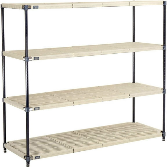 Nexel Nexelite 5 Shelf Vented Plastic Mat Shelving Unit Starter 54""W x 24""D x
