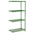thumbnail image 1 of Nexel 5 Tier Wire Shelving Add-On Unit, 42"W x 24"D x 63"H, Green Epoxy Finish, 1 of 4