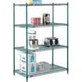 thumbnail image 1 of Nexel 5 Tier Wire Shelving Starter Unit, 36"W x 18"D x 63"H, Green Epoxy Finish, 1 of 5