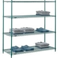 thumbnail image 1 of Nexel 5 Tier Wire Shelving Starter Unit, 60"W x 18"D x 63"H, Green Epoxy Finish, 1 of 4
