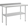 thumbnail image 1 of Nexel 72"W x 30"D 18 Gauge 430 Stainless Steel Workbench 2" Backsplash, Galvanized Legs & Undershelf, 1 of 7