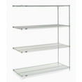 thumbnail image 1 of Nexel Poly-Z-Brite® 5 Tier Wire Shelving Add-On Unit, 60"W x 18"D x 63"H, 1 of 4