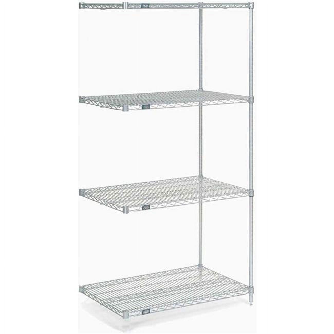 Nexel A24248C5 24 x 24 x 86 in. 5 Tier Wire Shelving AddOn Unit
