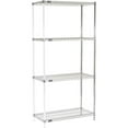 thumbnail image 1 of Nexel 5 Tier Chrome Wire Shelving Add-On Unit, 48"W x 24"D x 74"H, 1 of 4
