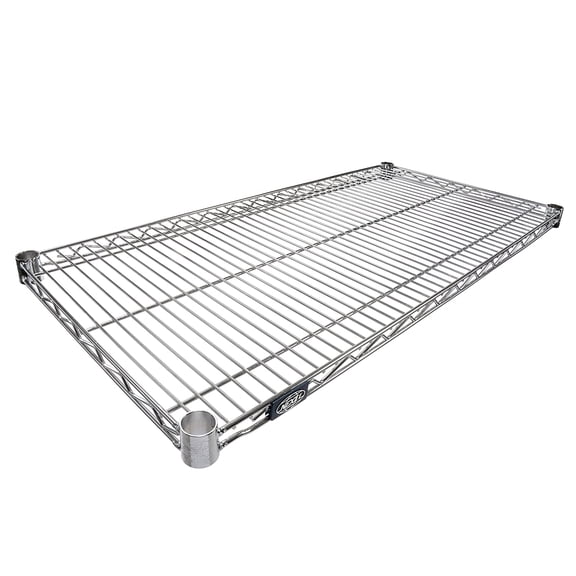 Nexel Additional Wire Shelf for Wire Shelving Units, 600-800 lb Capacity, 21" W x 24" L, Chrome Finish, (S2124C) 21"W x 24"L Chrome