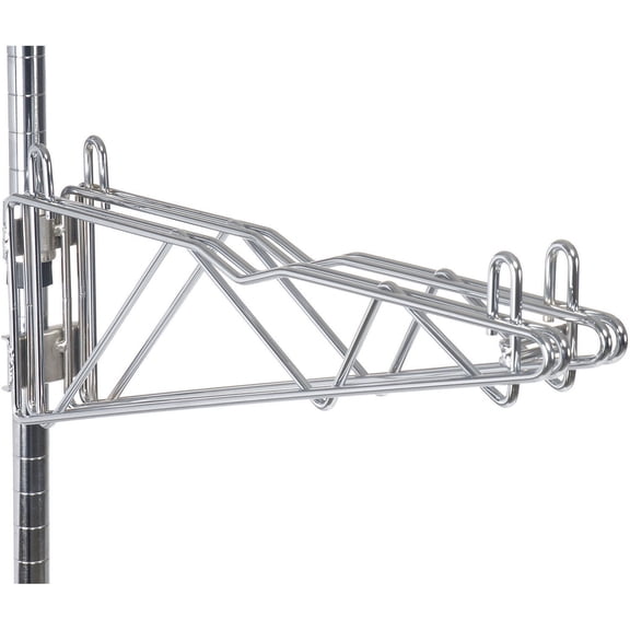 Nexel Chrome Adjustable Double Shelf Post Bracket 14""D
