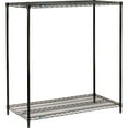 thumbnail image 1 of Nexel Black Epoxy, 2 Tier, Wire Shelving Starter Unit, 36"W x 18"D x 34"H, 1 of 3
