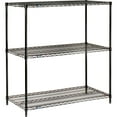 thumbnail image 1 of Nexel Black Epoxy, 3 Tier, Wire Shelving Starter Unit, 48"W x 14"D x 34"H, 1 of 3