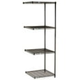 thumbnail image 1 of Nexel Black Epoxy, 4 Tier, Wire Shelving Add-On Unit, 30"W x 24"D x 86"H, 1 of 3