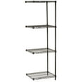 thumbnail image 1 of Nexel 5 Tier Black Epoxy Wire Shelving Add-On Unit, 36"W x 18"D x 63"H, 1 of 4