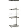 thumbnail image 1 of Nexel Black Epoxy, 5 Tier, Wire Shelving Add-On Unit, 42"W x 14"D x 74"H, 1 of 3
