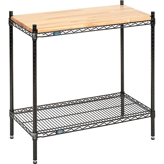 Nexel 2 Shelf Chrome Wire Shelving Display Unit Starter 48""W x 24""D x 34""H