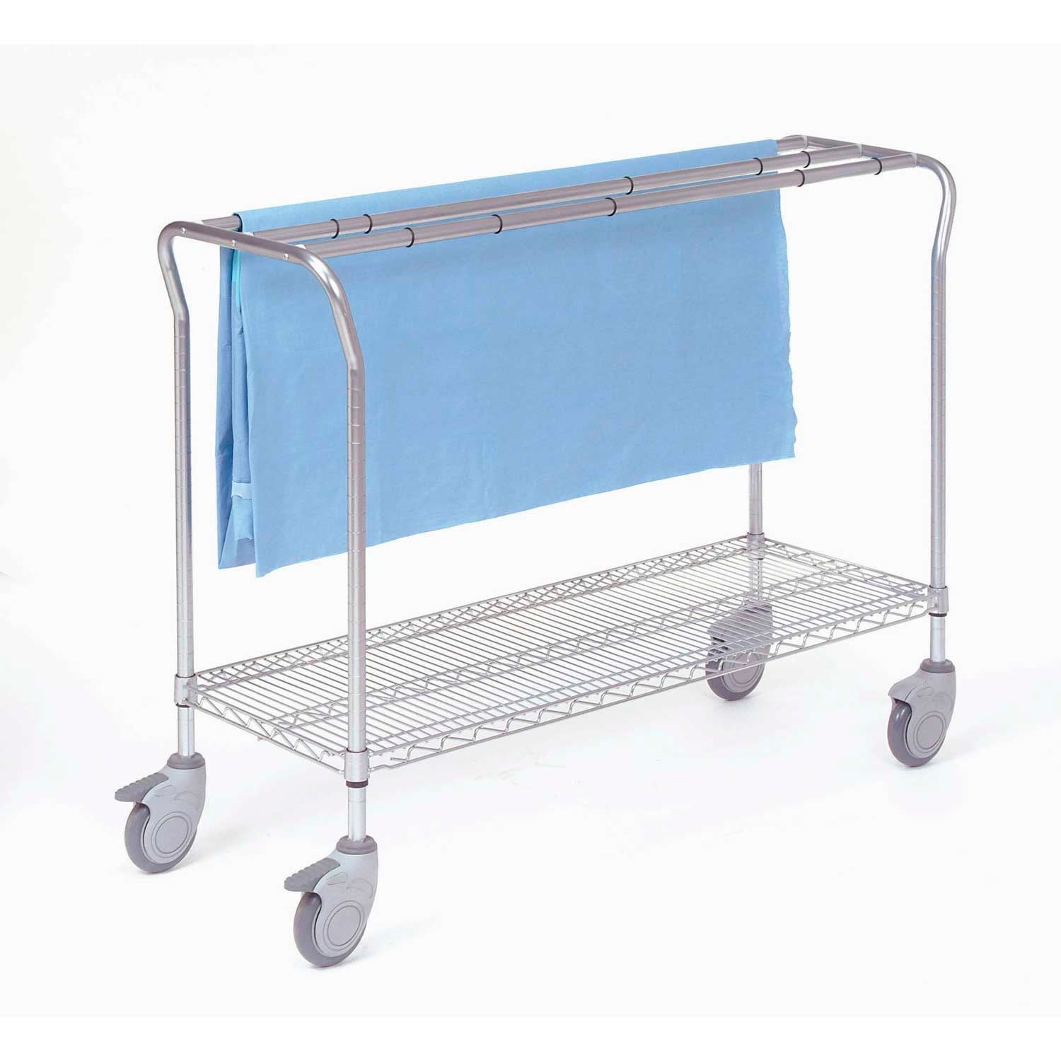 Nexel Chrome Low Profile Sterile Wrap Rack, 60"L x 18"W x 40"H
