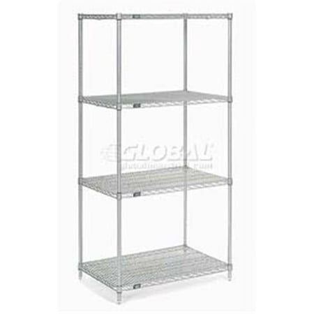 Nexel Chrome Wire Shelving, 30 x 21 x 86 in.