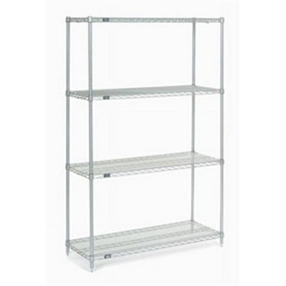 Nexel Chrome Wire Shelving, 48 x 21 x 74 in.