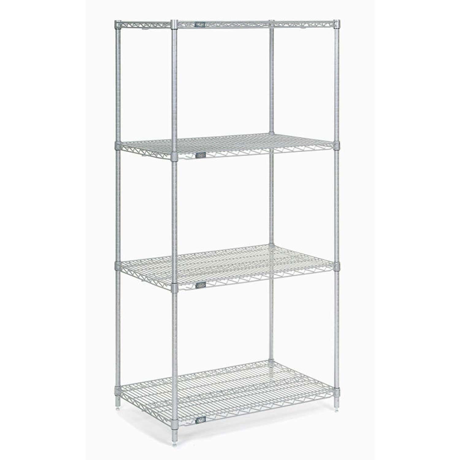 Nexel 5-Tier Chrome Wire Shelving Unit with Adjustable Shelves
