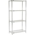 thumbnail image 1 of Nexel 5 Shelf Chrome Wire Shelving Unit Starter 48""W x 24""D x 63""H, 1 of 4