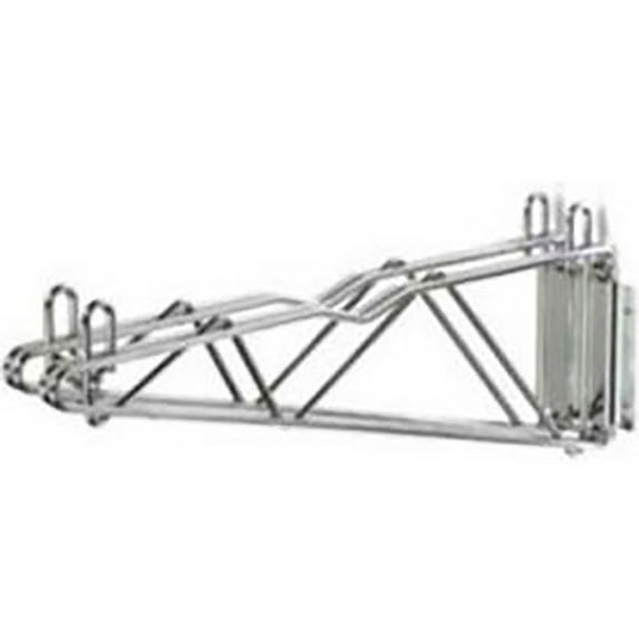 Nexel Chrome Fixed Double Shelf Wall Mount Bracket 12""D