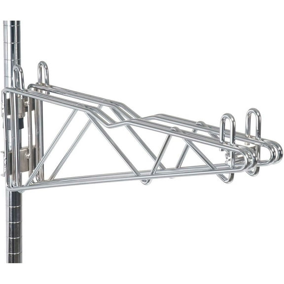 Nexel Chrome Adjustable Double Shelf Post Bracket 12""D