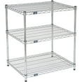thumbnail image 1 of Nexel 3 Shelf Chrome ESD Wire Shelving Unit Starter 72""W x 24""D x 34""H, 1 of 3